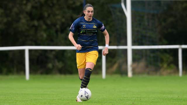 Jess Tugby-Andrew was one of two Belles players to notch a brace as they sealed progress to the first round proper of the Women's FA Cup. Picture Howard Roe/AHPIX LTD