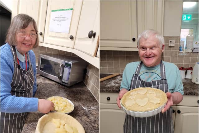 Denise Broadbent and David Jepson made pies for Pie Week.