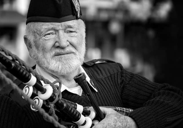 Man with bagpipes