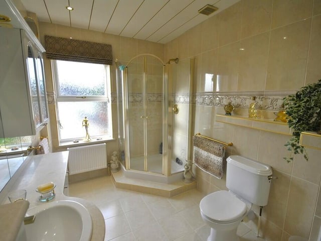 A stylish family shower room.