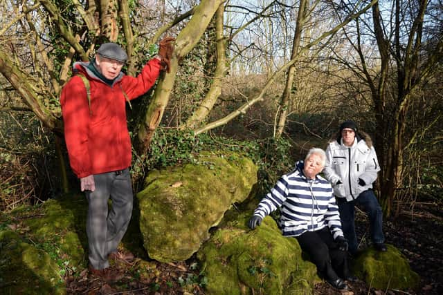 Alan Brocklehurst, Secretary, Carol Sellars and Carl Smith, pictured. Picture: NDFP-22-02-20 FriendsCrags 3-NMSY