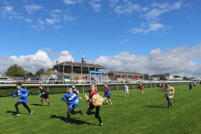 Youngsters were given a sneak peak behind the scenes at this year's St Leger.