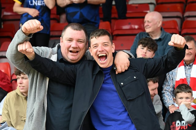 Rovers fans had an away day to remember in the first leg at Crewe, seeing their side seal a 2-0 win.