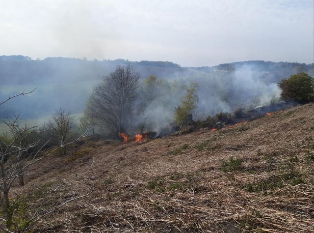 Fire at Maltby Crags