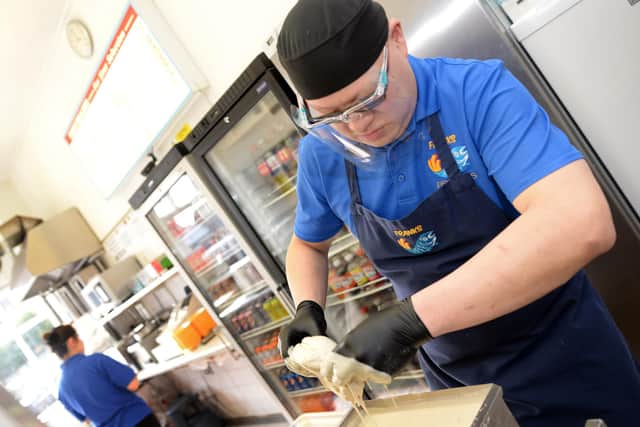 Paul Sung, pictured making a Battered Chip Butty.