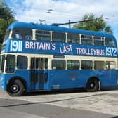 The ceremonial last trolleybus, Bradford no 844. Picture by C Allen.