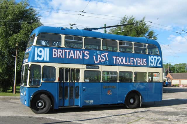 The ceremonial last trolleybus, Bradford no 844. Picture by C Allen.