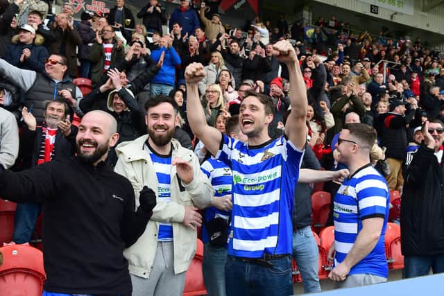 A bumper crowd was out in force for Rovers' win over Barrow. (Picture:Andrew Roe/AHPIX LTD)