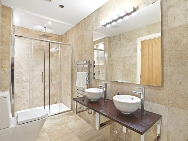 One of the bathrooms.