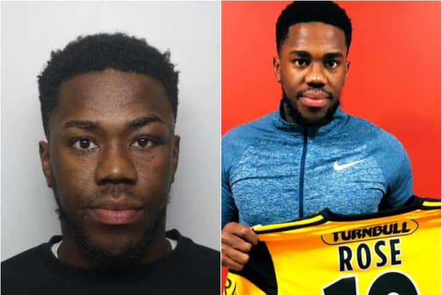 Footballer Mitchell Rose was found guilty of assaulting two people in Doncaster.