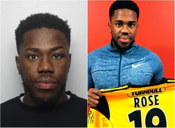 Footballer Mitchell Rose was found guilty of assaulting two people in Doncaster.