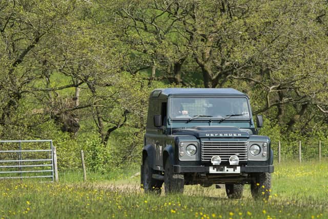 A Land Rover Defender