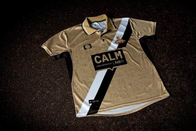 The new Doncaster Rovers third kit which has been designed by James Coppinger