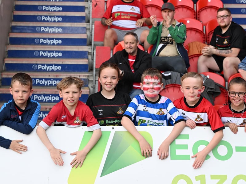The Doncaster Rovers fans who saw their side beaten on penalties by Crewe Alexandra.