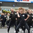 Dancers on Church Street from Conisbrough.