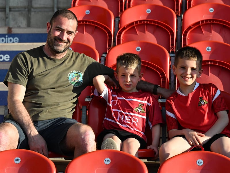 The Doncaster Rovers fans who saw their side beaten on penalties by Crewe Alexandra.