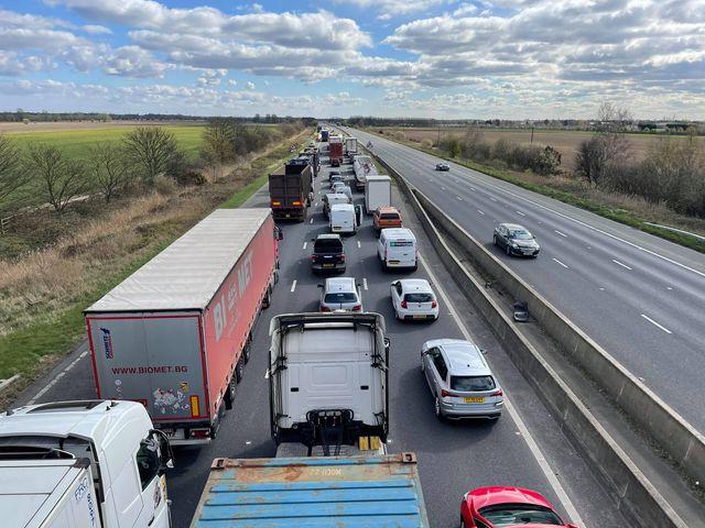 The road is not expected to be clear for several hours
