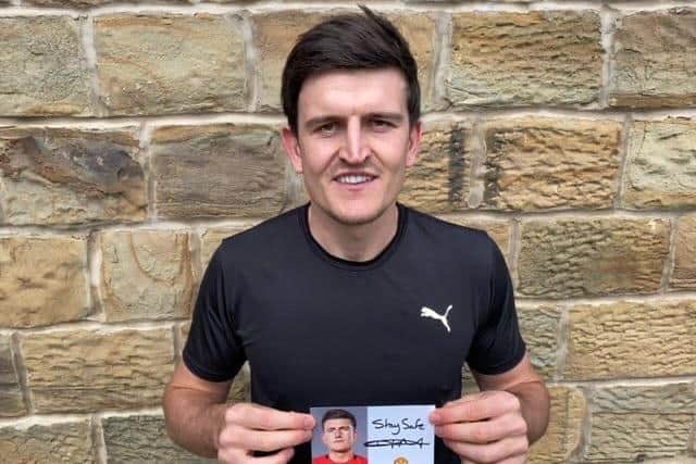 England and Manchester United footballer Harry Maguire is urging people to stay safe during the coronavirus pandemic