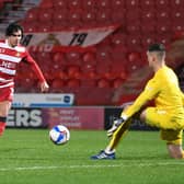 Reece James fires in his second goal against Swindon Town. Picture: Howard Roe/AHPIX