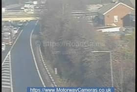 Huge tailbacks on the A(1)M at Doncaster due to a road traffic collision.