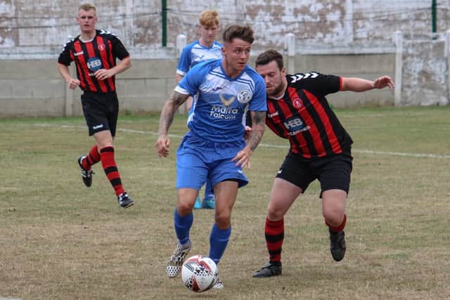 Action from Armthorpe Welfare's defeat to Dronfield Town. Photo: Steve Pennock