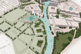 An artist's impression of the Waterfront development close to Doncaster town centre