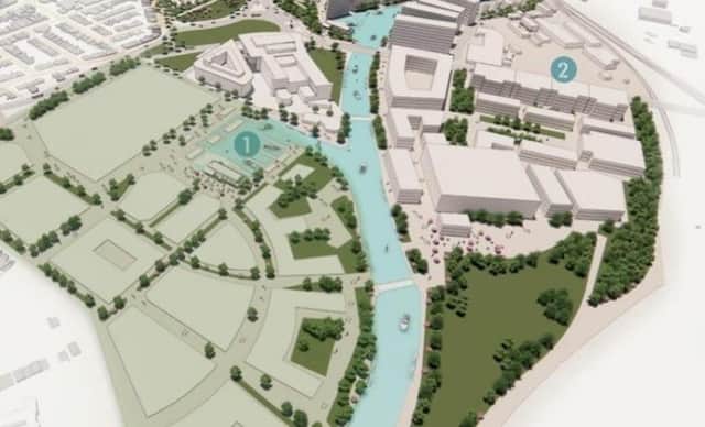 An artist's impression of the Waterfront development close to Doncaster town centre
