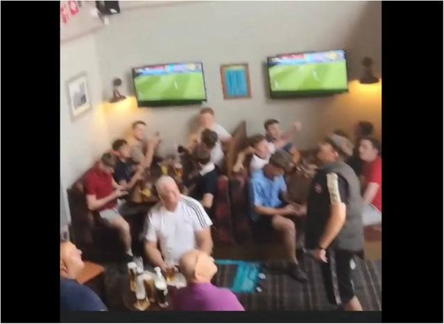 Police and council officials closed the pub after footage emerged of customers ignoring social distancing, not wearing masks and one member of staff offering a man a fight and calling him a 'f***ing moron.'
