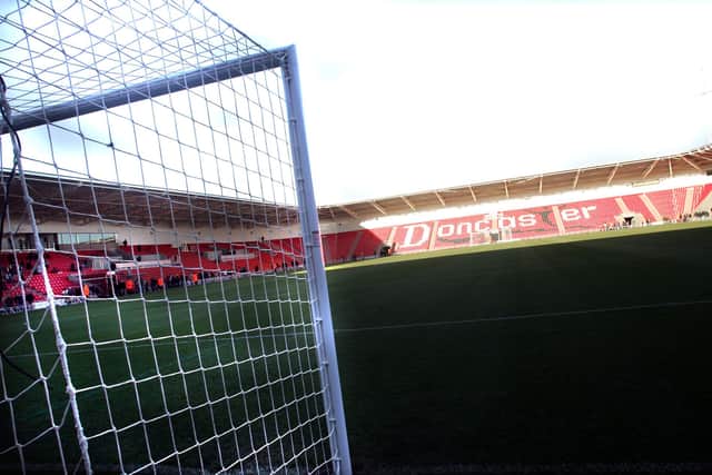 A schoolboy is the police’s suspect after a child was injured by a bottle during Saturday’s Doncaster Rovers v Sheffield Wednesday match. PIcture shows Doncaster Rovers’ Eco-Power stadium