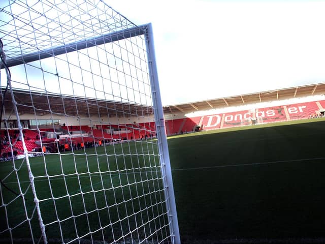 A schoolboy is the police’s suspect after a child was injured by a bottle during Saturday’s Doncaster Rovers v Sheffield Wednesday match. PIcture shows Doncaster Rovers’ Eco-Power stadium