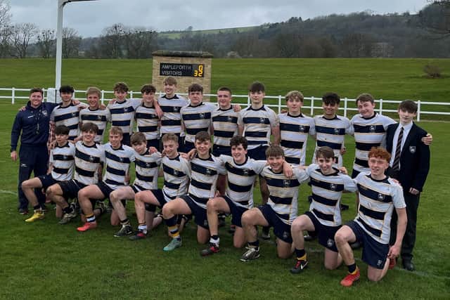 Hill House School’s under-16s rugby team won the Yorkshire Cup.