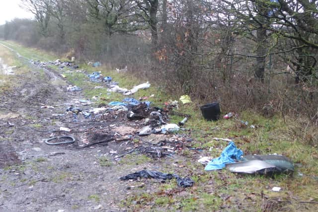 The walk was only marred by fly tipping
