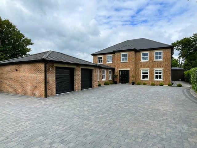The front approach to the property.