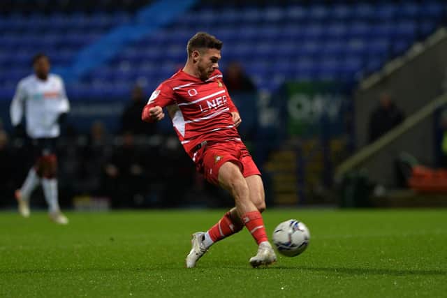 Jon Taylor in action for Doncaster Rovers against Bolton Wanderers in November 2021.