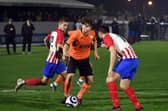 Action from Harworth Colliery’s defeat to St Jospeh’s Rockware of Worksop. Photo: John Mushet