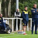 Former Doncaster Rovers Belles manager Nick Buxton (right) with his assistant Daniel Solts.