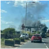 A large fire has broken out in Barnby Dun this afternoon.