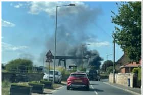 A large fire has broken out in Barnby Dun this afternoon.