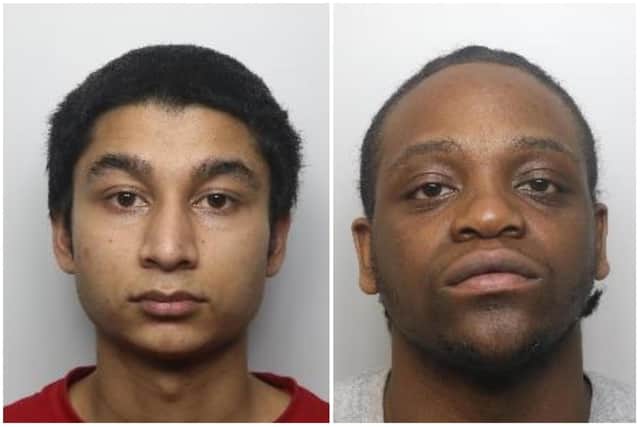 Samsul Mohammed, 20, of Wolseley Road, and Tinashe Kampira, 20, of Donovan Road, both in Sheffield, were jailed for life with a combined minimum term of 58 years for the murder of Sheffield solicitor and father-of-two Khuram Javed. They shot and stabbed the solicitor in what a judge called a "senseless killing" near Bramall Lane on April 10, 2021.
https://www.thestar.co.uk/news/crime/sheffield-solicitor-murder-khuram-javeds-killers-jailed-for-life-after-shooting-beloved-father-of-two-3866670