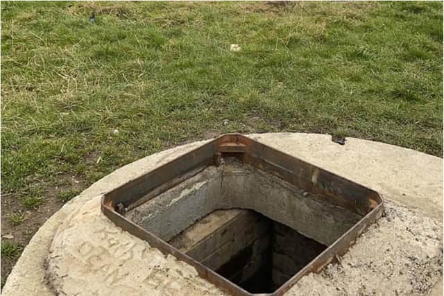 The open manhole was found in Pitt Street Park in Mexborough.
