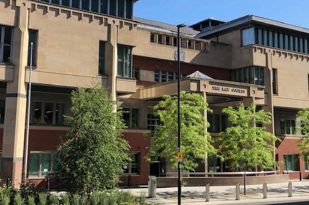 Sheffield Crown Court, pictured, heard how a thug who threatened a man in the street with fork has been given a 12-month community order.