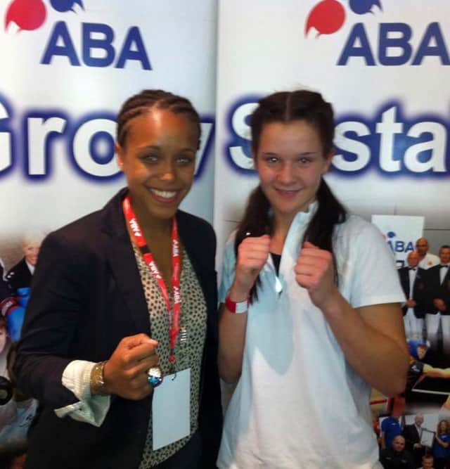 Terri Harper with Natasha Jonas nine years ago