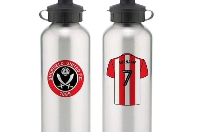 United supporters can keep themselves hydrated in style with their own personalised aluminium water bottle. Price £12.99 plus £2.75 delivery from Amazon.
