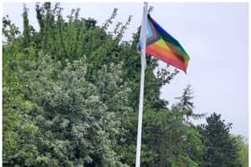 The Pride flag has been raised in Kirk Sandall for Pride month.