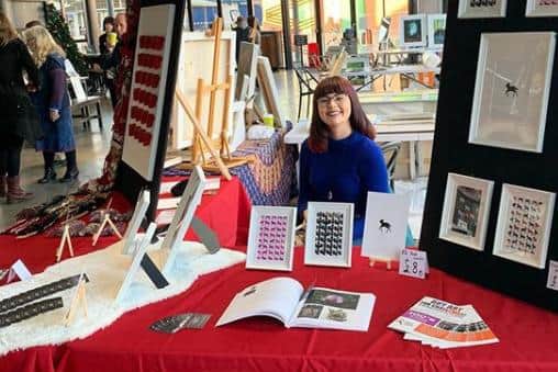 Courtney Helsby at Doncaster Art Fair.