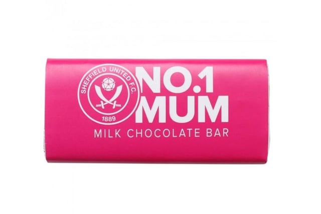 Who doesn't love chocolate? Mums surely do and this white chocolate bar complete in United wrapping paper will certainly put you in the good books with her. Price £3 from Sheffield United.
