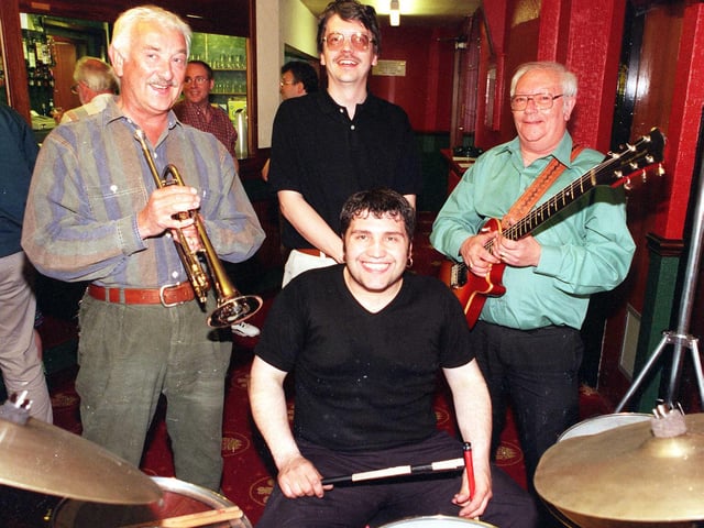 The Terry Allonby Quartet ready for their 10th anniversary concert at the civic theatre, Doncaster in 1999. They are, left to right, trumpet Mo Naylor, keyboards Nigel Chapman, drums Mike Yates and the man himself Terry Allonby.