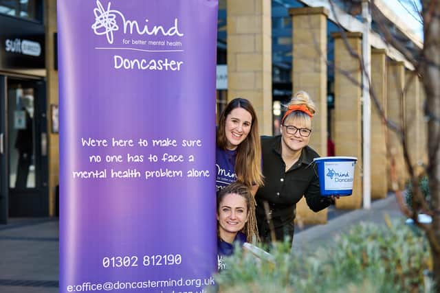 Pictured L-R Laura Arthur Finance and Fund Raising Manager, Ania Jozwiak Mental Health and Wellbeing Trainer, Lyndsey Parry, Lakeside Village.