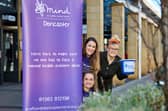 Pictured L-R Laura Arthur Finance and Fund Raising Manager, Ania Jozwiak Mental Health and Wellbeing Trainer, Lyndsey Parry, Lakeside Village.