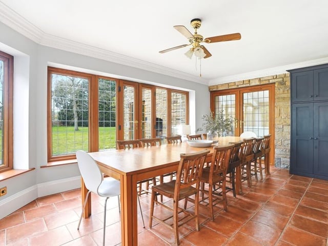The dining area.